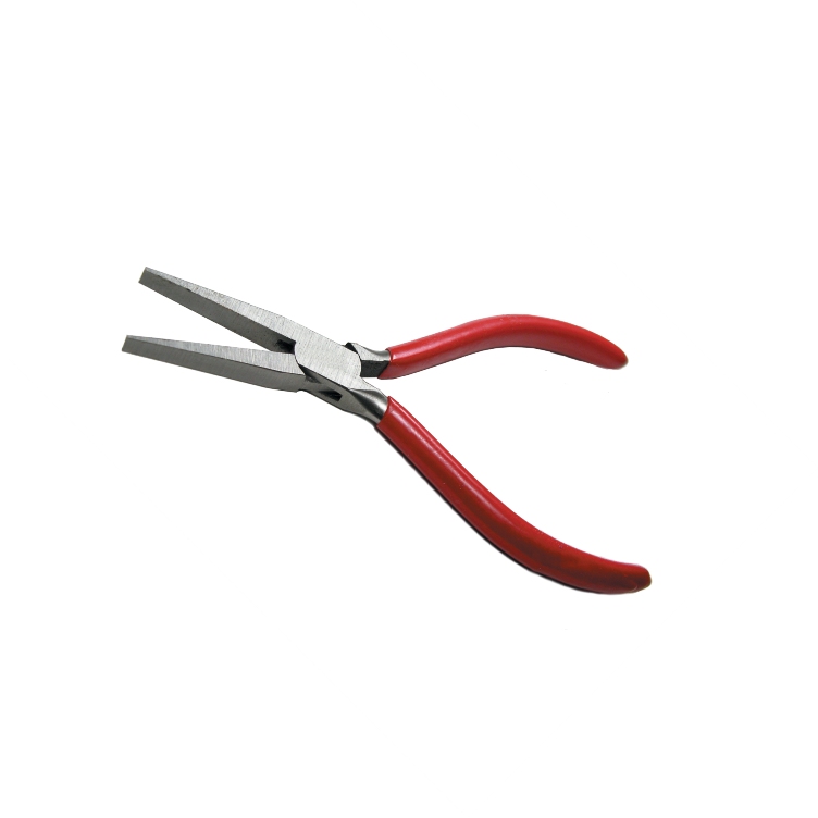 46176 Long Flat Nose Pliers - Red Handle