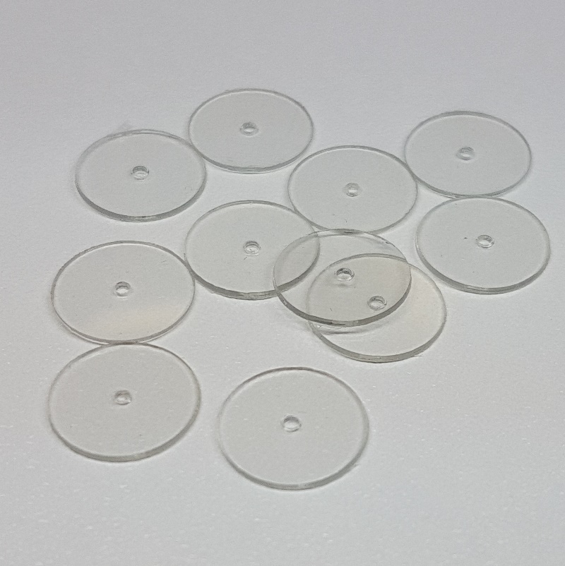 DK038H4 3/8" Plastic Discs for Earrings - Dozen Pack