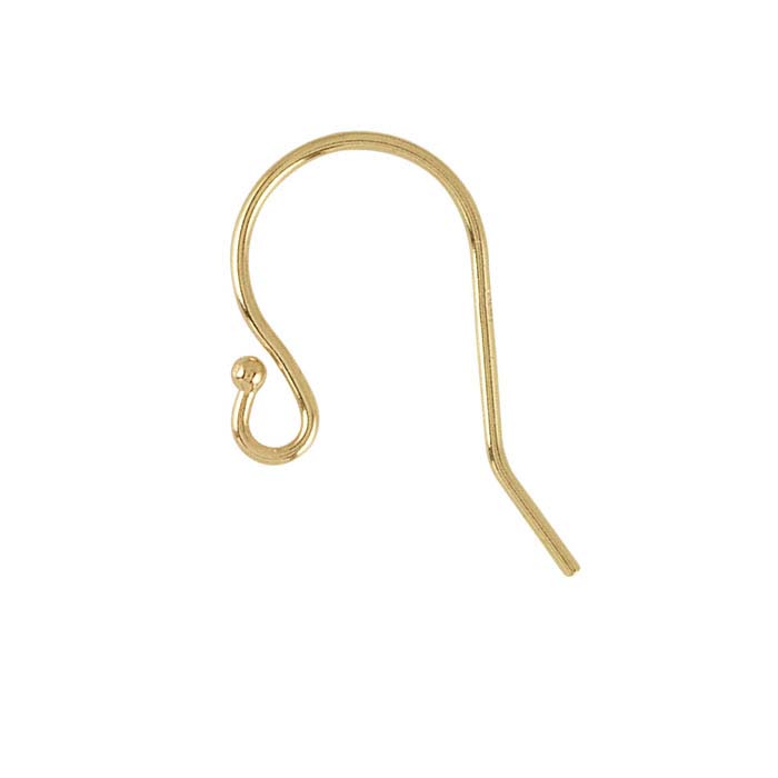 14K Fishhook with Loop and Ball End